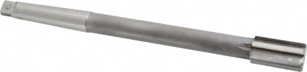 Made in USA - 7/8" Diam, 2MT Morse Taper Shank, 1-1/2" Flute Length, Machine Expansion Reamer - Straight Flute, 10" OAL, Right Hand Cut, 6 Flutes, Carbide-Tipped, Bright Finish - Americas Industrial Supply