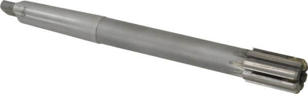 Made in USA - 1-1/8" Diam, 3MT Morse Taper Shank, 1-3/4" Flute Length, Machine Expansion Reamer - Straight Flute, 11" OAL, Right Hand Cut, 8 Flutes, Carbide-Tipped, Bright Finish - Americas Industrial Supply