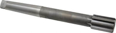 Made in USA - 1-1/2" Diam, 4MT Morse Taper Shank, 2-1/8" Flute Length, Machine Expansion Reamer - Straight Flute, 12-1/2" OAL, Right Hand Cut, 8 Flutes, Carbide-Tipped, Bright Finish - Americas Industrial Supply
