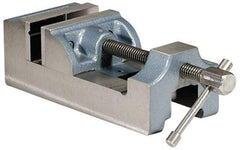 Palmgren - 3" Jaw Opening Capacity x 1-1/2" Throat Depth, Horizontal Drill Press Vise - 2-7/16" Wide Jaw, Stationary Base, Standard Speed, 7-1/2" OAL x 2-9/16" Overall Height, Cast Iron - Americas Industrial Supply