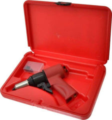 HUCK - 1/8 to 1/4" Pneumatic Rivet Tool Kit - Includes Riveter, 4 Nose Pieces - Americas Industrial Supply