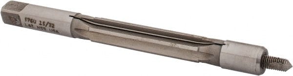Made in USA - 15/32" Reamer Diam, 0.4640" Diam Straight Shank, 1-13/16" Flute Length, Hand Expansion Reamer - Americas Industrial Supply