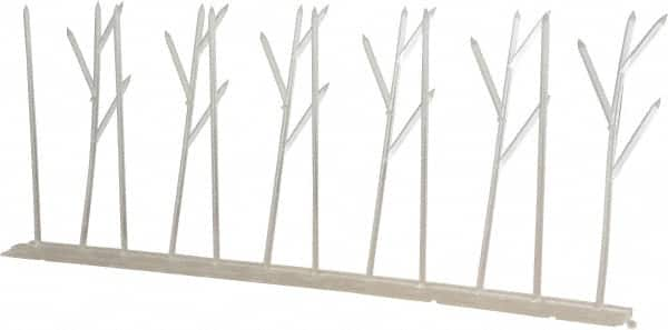 Bird-X - Plastic Bird Spikes - 4-1/2 Inch High x 2-1/4 Inch Wide x 10 Ft. Long x 0.5 Inch Thick - Americas Industrial Supply