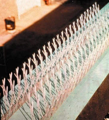 Bird-X - Plastic Bird Spikes - 4-1/2 Inch High x 2-1/4 Inch Wide x 25 Ft. Long x 0.5 Inch Thick - Americas Industrial Supply