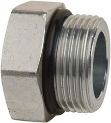 Parker - 1-5/16 - 12 Male Thread, Zinc Plated Steel Industrial Pipe Hex Head Plug - Male Straight Thread O-Ring, 5,500 psi - Americas Industrial Supply