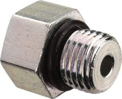 Parker - 3/8-24 Male Thread, Zinc Plated Steel Industrial Pipe Hex Head Plug - Male Straight Thread O-Ring, 7,500 psi - Americas Industrial Supply