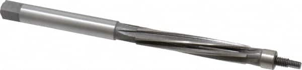 Made in USA - 5/16" Reamer Diam, Straight Shank, 1-3/4" Flute Length, Hand Expansion Reamer - Spiral Flute, 4" OAL, Left Hand Spiral, Right Hand Cut, 6 Flutes, High Speed Steel - Americas Industrial Supply