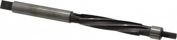 Made in USA - 3/8" Reamer Diam, Straight Shank, 1-3/4" Flute Length, Hand Expansion Reamer - Spiral Flute, 4-1/4" OAL, Left Hand Spiral, Right Hand Cut, 6 Flutes, High Speed Steel - Americas Industrial Supply