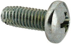 Value Collection - #10-32 UNF Thread, 1/2" Length Under Head, Phillips Drive Steel Thread Cutting Screw - Pan Head, Grade 2, Point Type F, Zinc-Plated Finish - Americas Industrial Supply