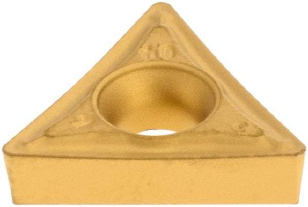 Iscar - TCMT2-1 SM Grade IC9250 Carbide Turning Insert - TiCN/Al2O3 Finish, 60° Triangle, 1/4" Inscr Circle, 3/32" Thick, 1/64" Corner Radius - Americas Industrial Supply