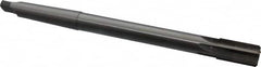 Made in USA - 3/4" Diam, 5/8" Max Diam 2MT Morse Taper Shank, 1-3/8" Flute Length, Machine Expansion Reamer - Straight Flute, 9-1/2" OAL, Right Hand Cut, 6 Flutes, High Speed Steel, Bright Finish - Americas Industrial Supply