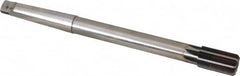 Made in USA - 13/16" Diam, 5/8" Max Diam 2MT Morse Taper Shank, 1-3/8" Flute Length, Machine Expansion Reamer - Straight Flute, 9-1/2" OAL, Right Hand Cut, 8 Flutes, High Speed Steel, Bright Finish - Americas Industrial Supply