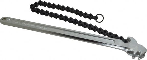 Crescent - 5" Max Pipe Capacity, 18-1/2" Long, Chain Wrench - 5" Actual OD, 14" Handle Length - Americas Industrial Supply