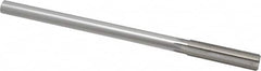 Made in USA - 1/2" Cobalt 6 Flute Chucking Reamer - Straight Flute, 0.4355" Straight Shank, 2" Flute Length, 8" OAL - Americas Industrial Supply