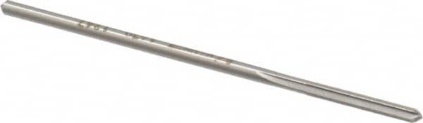 Made in USA - 1/8" Cobalt 4 Flute Chucking Reamer - Straight Flute, 0.119" Straight Shank, 7/8" Flute Length, 3-1/2" OAL - Americas Industrial Supply