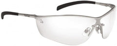 bolle SAFETY - Clear Lenses, Framed Safety Glasses - Anti-Fog, Scratch Resistant, Silver Frame, Wrap Around - Americas Industrial Supply