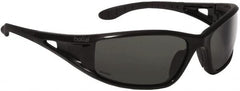 bolle SAFETY - Polarized Gray Lenses, Framed Safety Glasses - Scratch Resistant, Black Nylon Frame, Wrap Around - Americas Industrial Supply