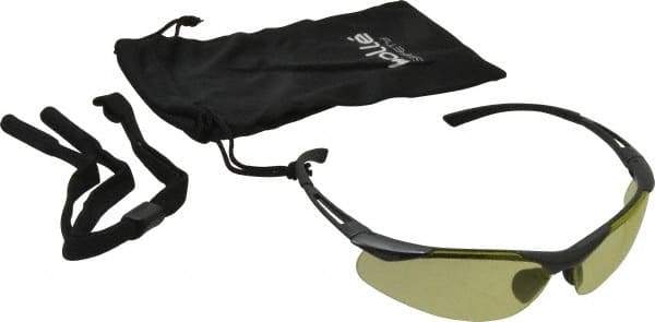bolle SAFETY - Yellow Lenses, Framed Safety Glasses - Anti-Fog, Scratch Resistant, Gunmetal Nylon Frame, Wrap Around - Americas Industrial Supply