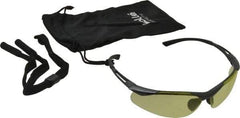 bolle SAFETY - Yellow Lenses, Framed Safety Glasses - Anti-Fog, Scratch Resistant, Gunmetal Nylon Frame, Wrap Around - Americas Industrial Supply