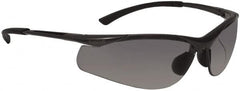 bolle SAFETY - Smoke Lenses, Framed Safety Glasses - Anti-Fog, Scratch Resistant, Gunmetal Nylon Frame, Wrap Around - Americas Industrial Supply