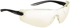 bolle SAFETY - HD Clear Lenses, Frameless Safety Glasses - Hydrophobic, Black Polycarbonate/Thermoplastic Rubber Frame, Wrap Around - Americas Industrial Supply