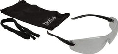 bolle SAFETY - Clear Lenses, Frameless Safety Glasses - Anti-Fog, Scratch Resistant, Black Polycarbonate/Thermoplastic Rubber Frame, Wrap Around - Americas Industrial Supply