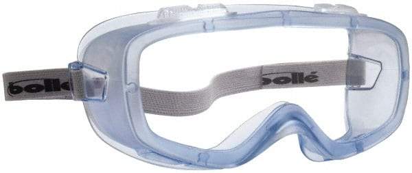 bolle SAFETY - Size Universal, Clear Anti-Fog & Scratch Resistant Lens, Safety Goggles - Indirect Vent, Blue Frame - Americas Industrial Supply