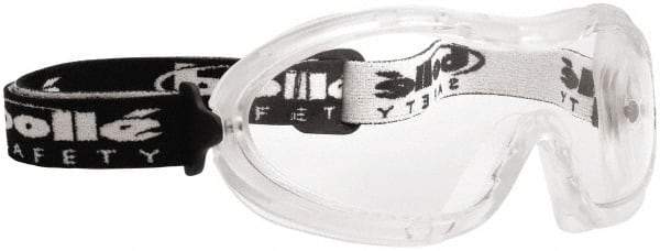 bolle SAFETY - Size Universal, Clear Anti-Fog & Scratch Resistant Lens, Safety Goggles - Indirect Vent, Clear Frame - Americas Industrial Supply