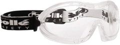 bolle SAFETY - Size Universal, Clear Anti-Fog & Scratch Resistant Lens, Safety Goggles - Indirect Vent, Clear Frame - Americas Industrial Supply