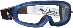 bolle SAFETY - Size Universal, Clear Anti-Fog & Scratch Resistant Lens, Safety Goggles - Indirect Vent, Blue Frame - Americas Industrial Supply