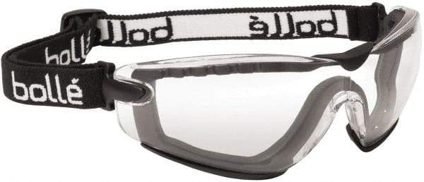 bolle SAFETY - Size Universal, Clear Anti-Fog & Scratch Resistant Lens, Safety Goggles - Ventless, Black Frame - Americas Industrial Supply
