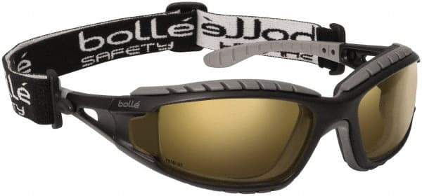 bolle SAFETY - Twilight Lenses, Framed Safety Glasses - Anti-Fog, Scratch Resistant, Black/Gray Polycarbonate Frame, Wrap Around - Americas Industrial Supply