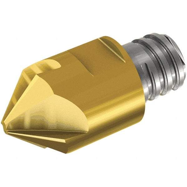 Iscar - MM ECF Grade IC908 Carbide Chamfer Milling Tip Insert - TiAlN Finish, 4 Flutes, 10mm Cutting Diam, 4mm Depth of Cut - Americas Industrial Supply