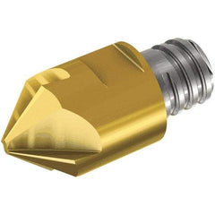 Iscar - MM ECF Grade IC908 Carbide Chamfer Milling Tip Insert - TiAlN Finish, 4 Flutes, 10mm Cutting Diam, 4mm Depth of Cut - Americas Industrial Supply