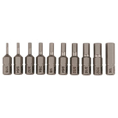 10PC HEX INSERT BIT SET - Americas Industrial Supply