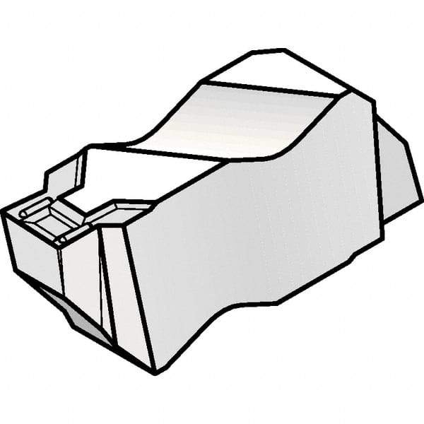 Kennametal - 2C215NGC K Grade KCU25, 2.24mm Cutting Width Carbide Grooving Insert - 1.5mm Max Depth of Cut, Left Hand, 0.08mm Corner Radius, AlTiN Finish - Americas Industrial Supply