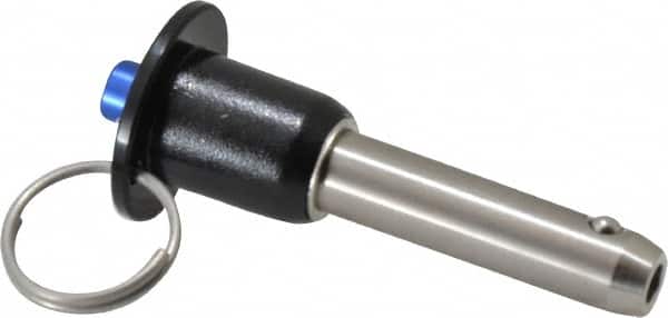 Gibraltar - 1/2" Diam, 1-1/2" Usable Length, Button Handle, Quick Release Pin - Grade 304 Stainless Steel, Bright Finish - Americas Industrial Supply