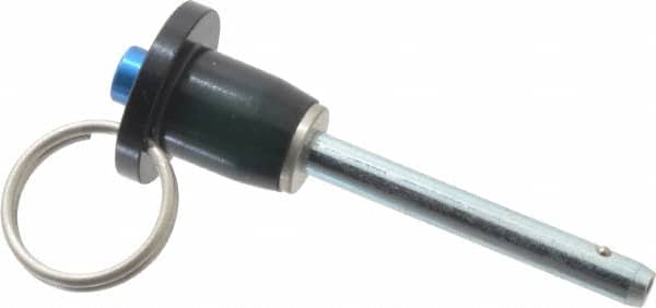 Gibraltar - 3/16" Diam, 1-1/4" Usable Length, Button Handle, Quick Release Pin - Grade 4130 Steel, Zinc-Plated Finish - Americas Industrial Supply