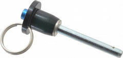 Gibraltar - 3/16" Diam, 1-1/4" Usable Length, Button Handle, Quick Release Pin - Grade 4130 Steel, Zinc-Plated Finish - Americas Industrial Supply