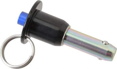 Gibraltar - 1/2" Diam, 1" Usable Length, Button Handle, Quick Release Pin - Grade 4130 Steel, Zinc-Plated Finish - Americas Industrial Supply