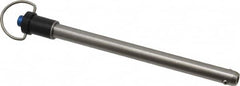 Gibraltar - 3/8" Diam, 4-1/2" Usable Length, Ring Handle, Quick Release Pin - Grade 17-4 Stainless Steel, Bright Finish - Americas Industrial Supply