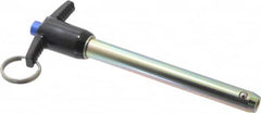 Gibraltar - 1/2" Diam, 4" Usable Length, T Handle, Quick Release Pin - Grade 4130 Steel, Zinc-Plated Finish - Americas Industrial Supply