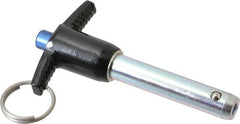Gibraltar - 1/2" Diam, 2" Usable Length, T Handle, Quick Release Pin - Grade 4130 Steel, Zinc-Plated Finish - Americas Industrial Supply