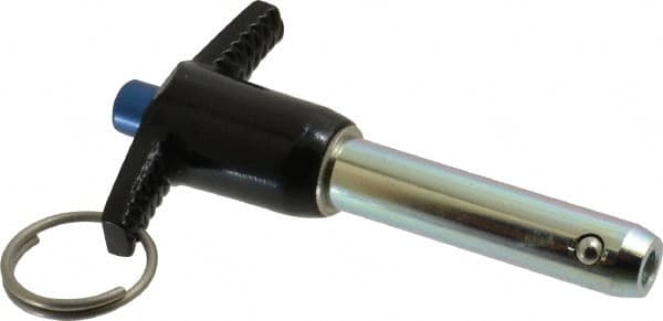 Gibraltar - 1/2" Diam, 1-3/4" Usable Length, T Handle, Quick Release Pin - Grade 4130 Steel, Zinc-Plated Finish - Americas Industrial Supply