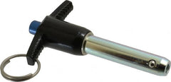 Gibraltar - 1/2" Diam, 1-3/4" Usable Length, T Handle, Quick Release Pin - Grade 4130 Steel, Zinc-Plated Finish - Americas Industrial Supply