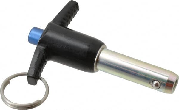 Gibraltar - 1/2" Diam, 1-1/4" Usable Length, T Handle, Quick Release Pin - Grade 4130 Steel, Zinc-Plated Finish - Americas Industrial Supply