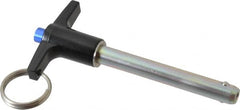 Gibraltar - 3/8" Diam, 2-1/2" Usable Length, T Handle, Quick Release Pin - Grade 4130 Steel, Zinc-Plated Finish - Americas Industrial Supply