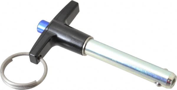 Gibraltar - 3/8" Diam, 1-3/4" Usable Length, T Handle, Quick Release Pin - Grade 4130 Steel, Zinc-Plated Finish - Americas Industrial Supply