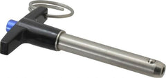 Gibraltar - 3/8" Diam, 2" Usable Length, T Handle, Quick Release Pin - Grade 304 Stainless Steel, Bright Finish - Americas Industrial Supply