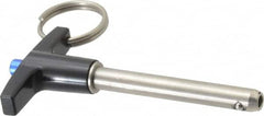 Gibraltar - 5/16" Diam, 2" Usable Length, T Handle, Quick Release Pin - Grade 304 Stainless Steel, Bright Finish - Americas Industrial Supply